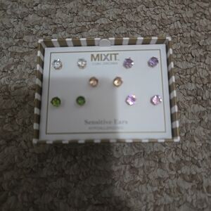 Mixit Multicolor Cubic Zirconia Earrings Set